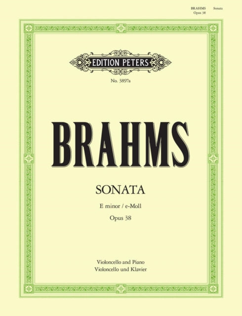 Book cover of: Cello Sonata No. 1 in E minor Op. 38