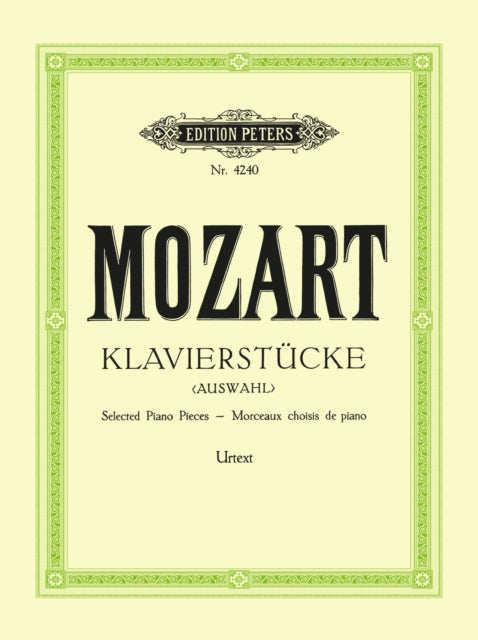Book cover of: Selected Piano Pieces