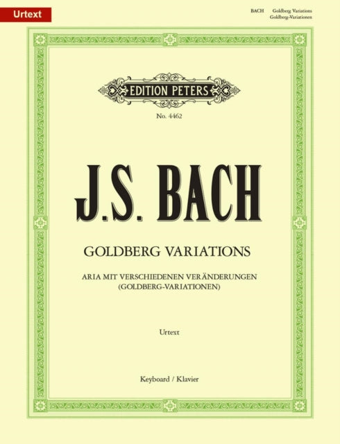 Book cover of: Aria with Diverse Variations BWV 998 Goldberg Variations