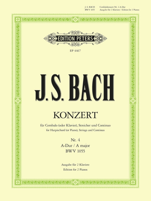 Book cover of: Concerto No. 4 in A BWV 1055