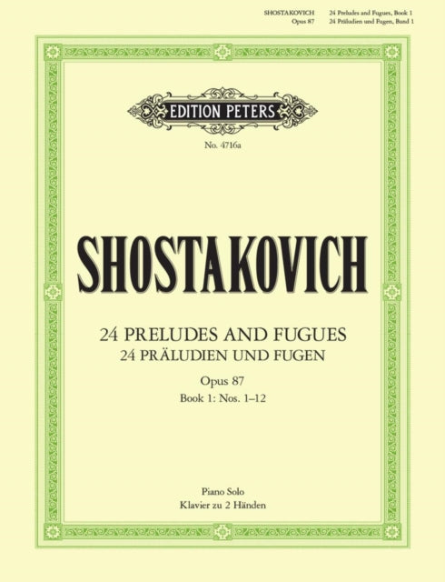 Book cover of: 24 Preludes & Fugues Op.87 Vol.1