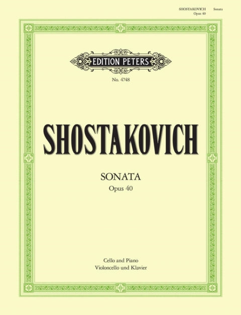 Cello Sonata in D minor Op. 40