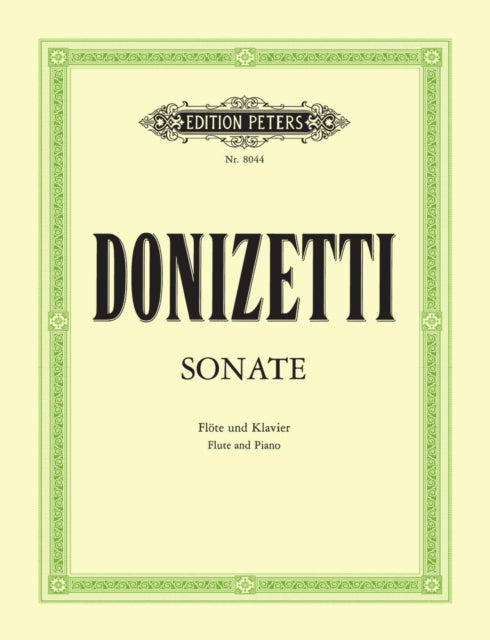 Book cover of: Flute Sonata in C Major. By: DONIZETTI