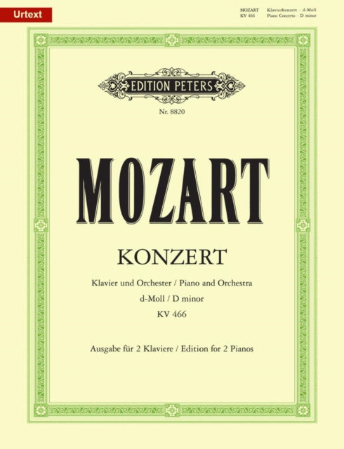Book cover of: Piano Concerto No. 20 in D minor K466 (Edition for 2 Pianos)