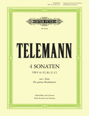 4 Sonatas for Recorder & Keyboard
