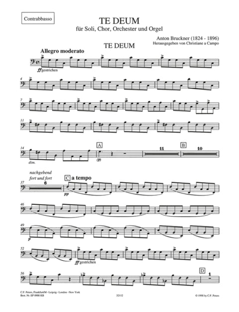 Te Deum (Contrabass Part)