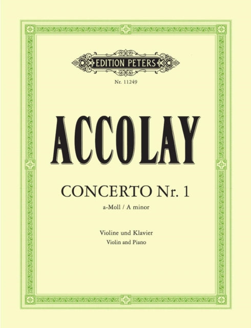 Book cover of: Violin Concerto No. 1 in A minor (Edition for Violin and Piano by the Composer)