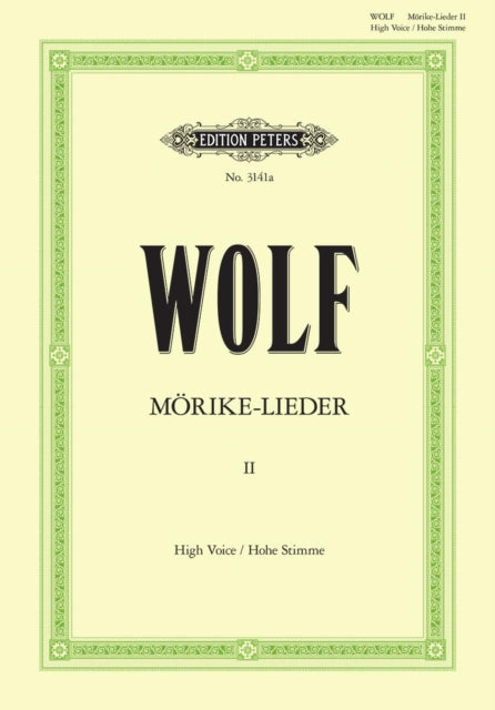 Book cover of: Morike-Lieder: 53 Songs Vol.2
