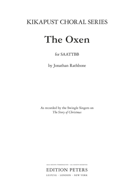 Book cover of: Oxen
