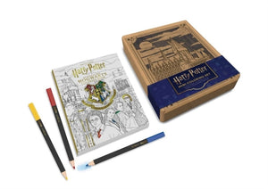 Harry Potter Mini Coloring Set, Contains 64pp coloring book and 12 premium colored pencils
