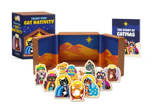 Book cover of: Teeny-Tiny Cat Nativity. By: Sam Stall